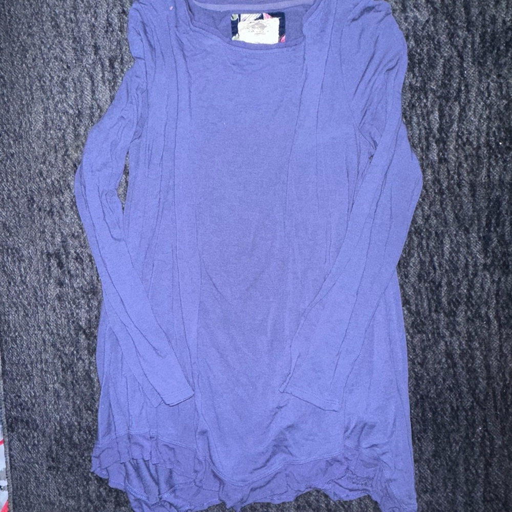 Purple  Long Sleeve Top